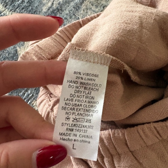 NWT Double Zero Breezy Linen Blend Slip On Skirt Size Large - Picture 5 of 5